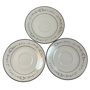 Noritake Ivory Heather Saucers Japan 7548 Lot of 3